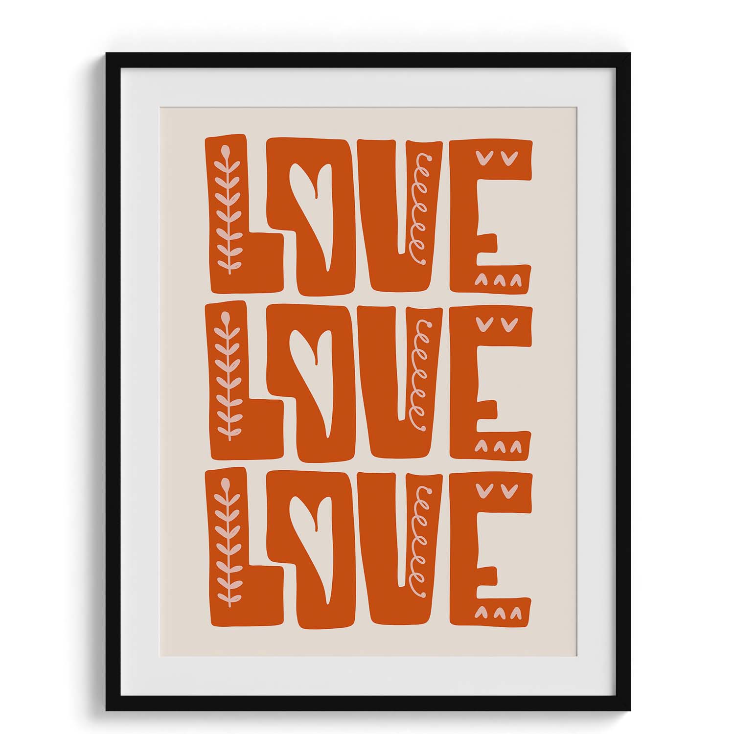 Love Love Love Bold Typography