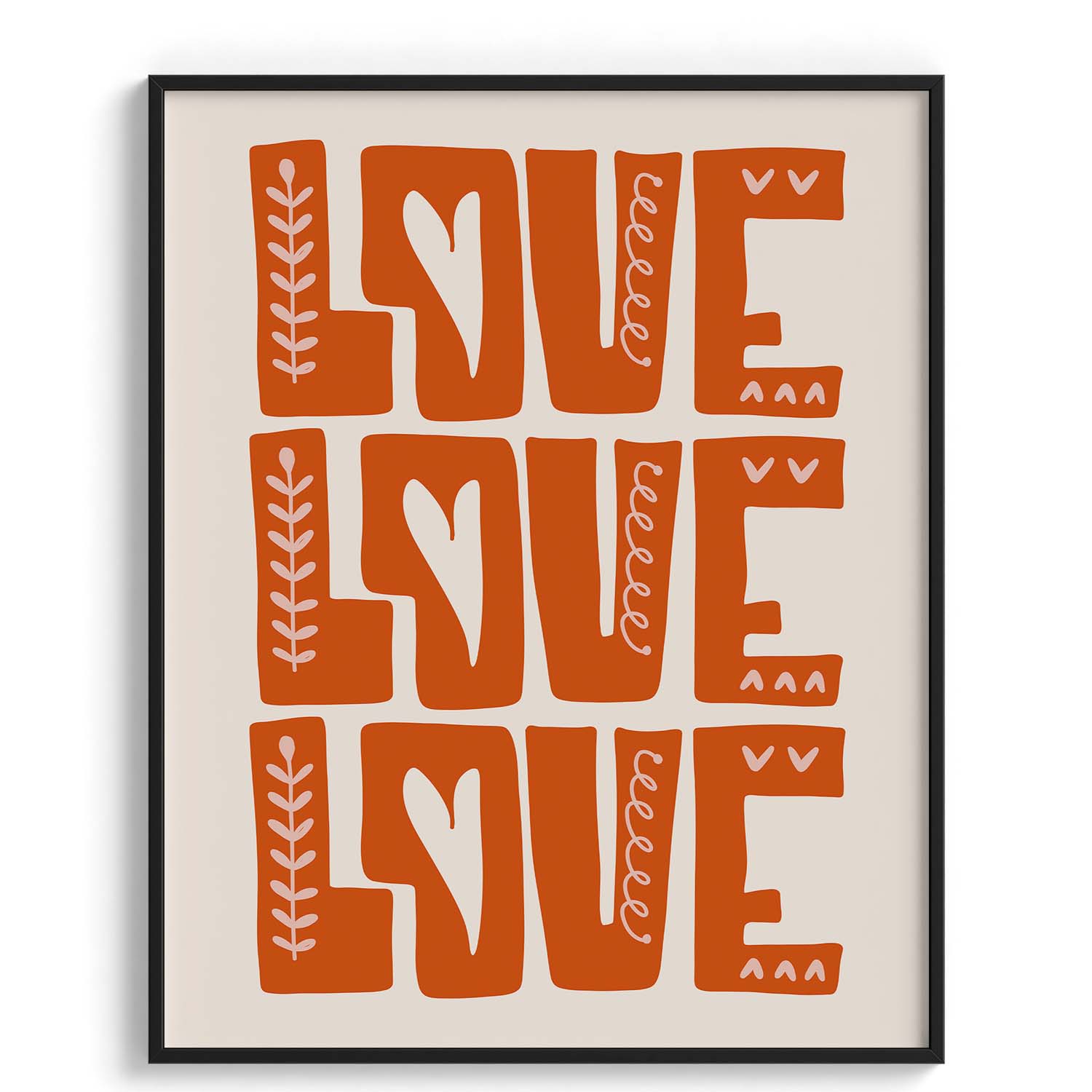 Love Love Love Bold Typography