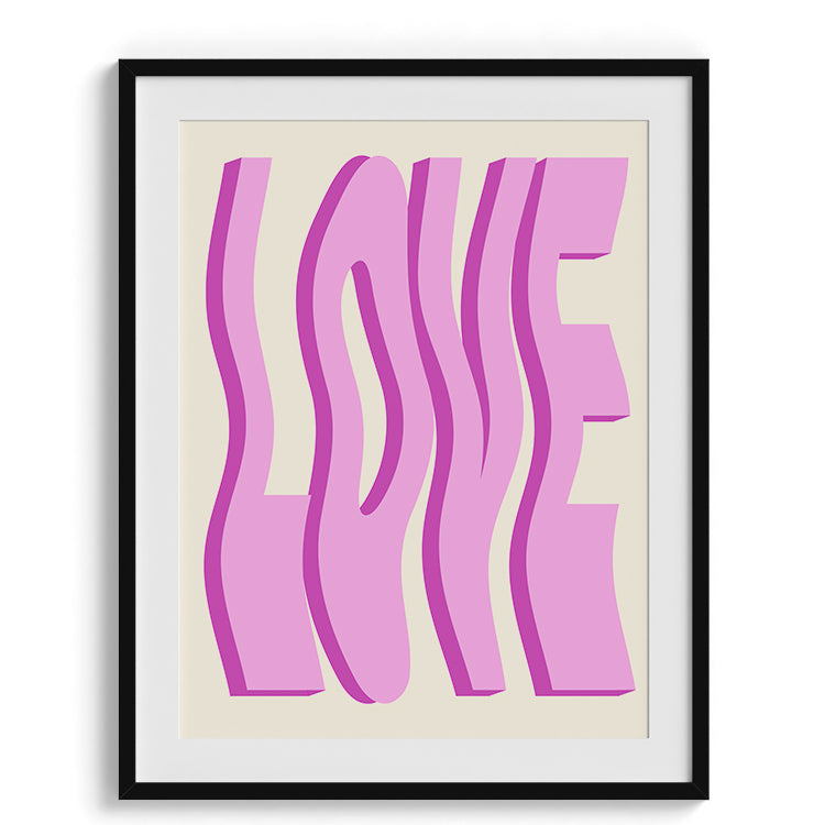Love Love Love Typography Poster