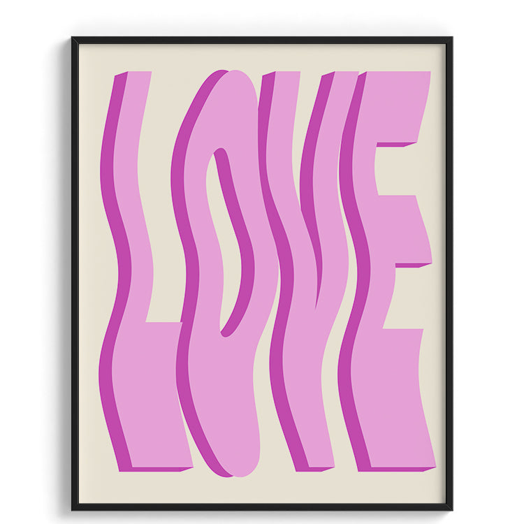 Love Love Love Typography Poster