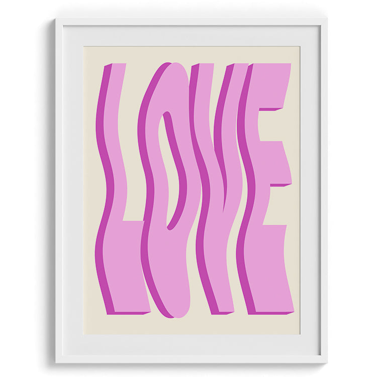 Love Love Love Typography Poster