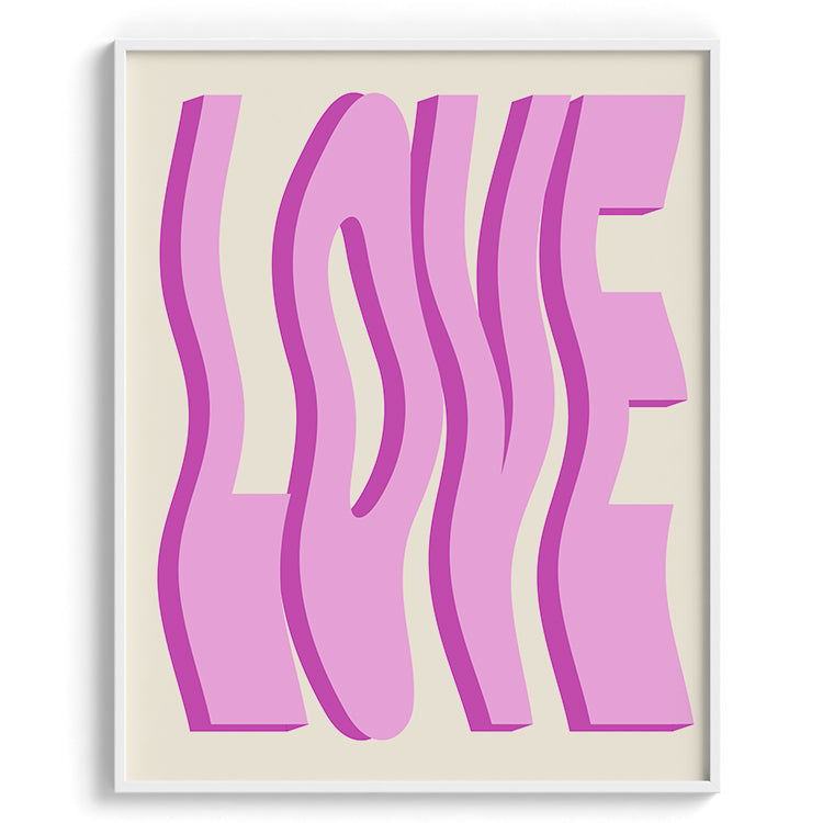 Love Love Love Typography Poster