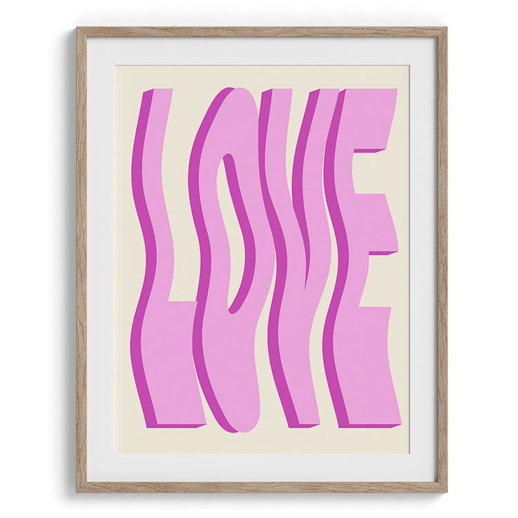 Love Love Love Typography Poster