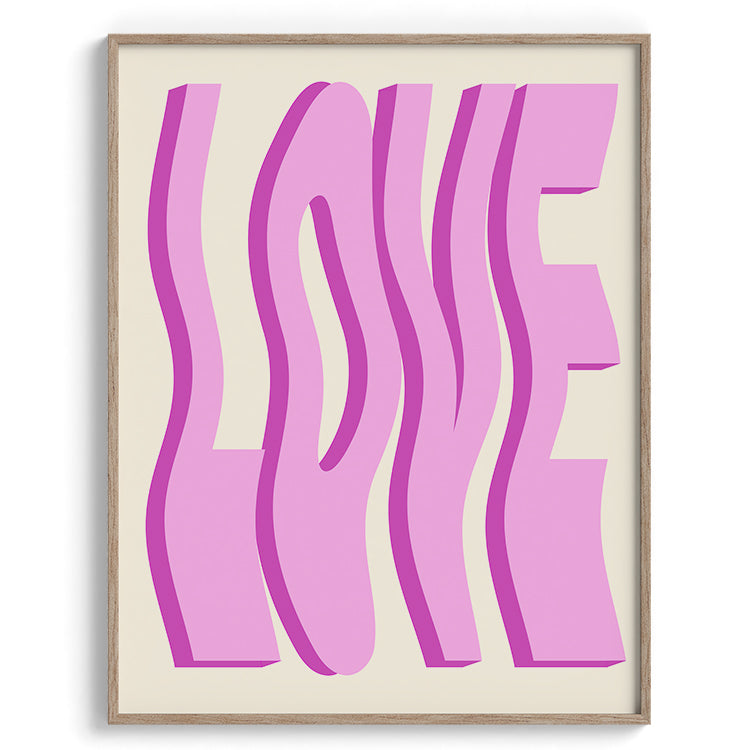 Love Love Love Typography Poster