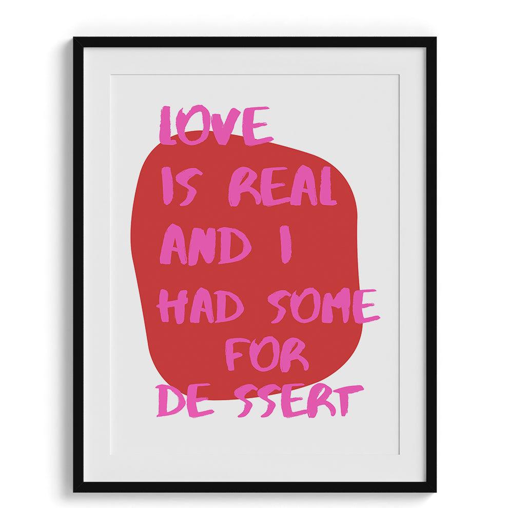 Love is Dessert Modern Wall Art