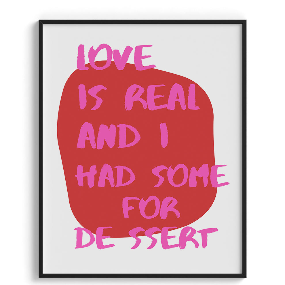 Love is Dessert Modern Wall Art