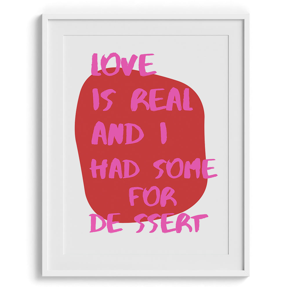 Love is Dessert Modern Wall Art