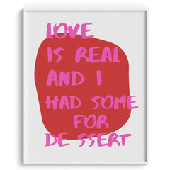 Love is Dessert Modern Wall Art