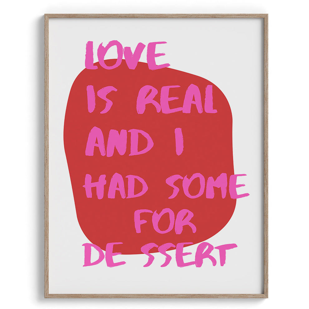 Love is Dessert Modern Wall Art