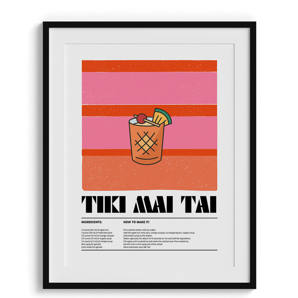 Mai Tai Island Mix Wall Painting For Cafe