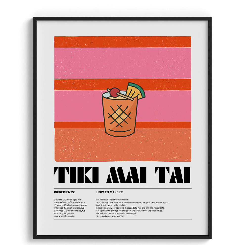 Mai Tai Island Mix Wall Painting For Cafe