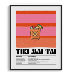 Mai Tai Island Mix Wall Painting For Cafe