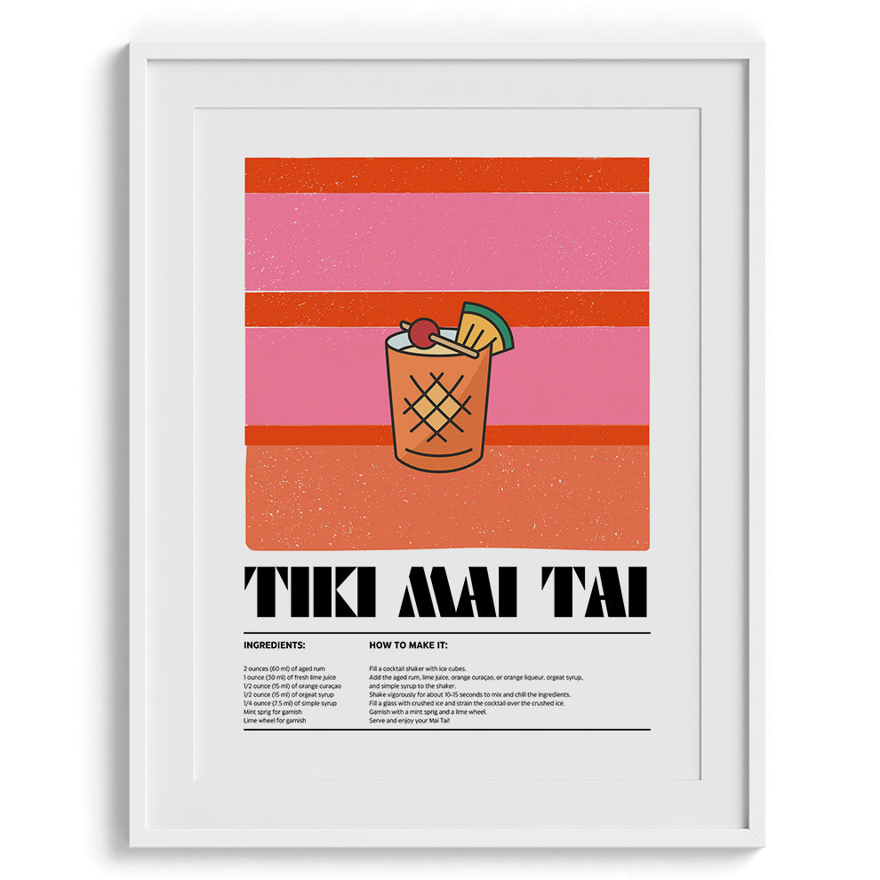 Mai Tai Island Mix Wall Painting For Cafe