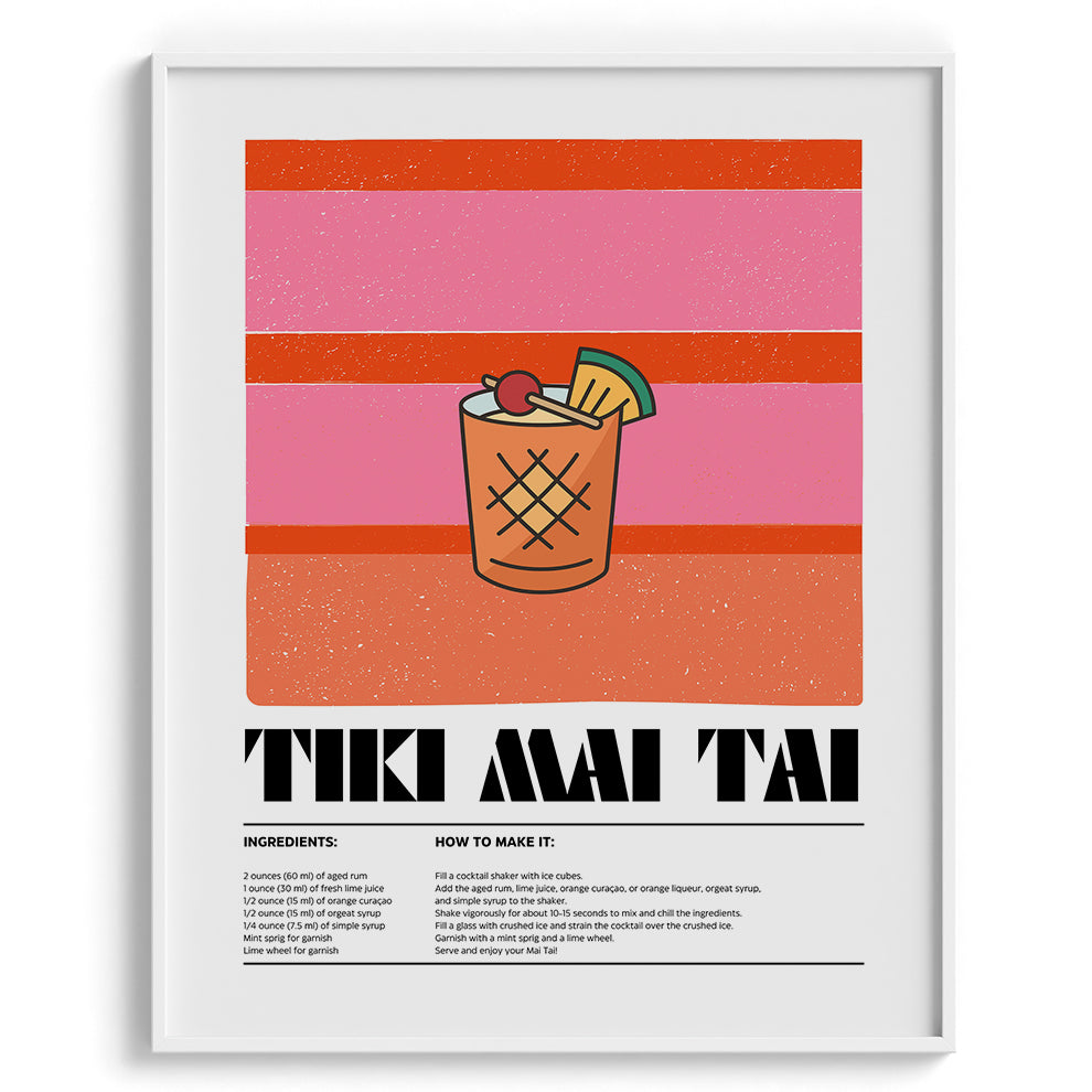 Mai Tai Island Mix Wall Painting For Cafe