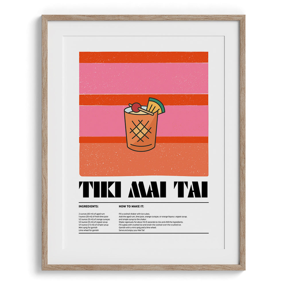 Mai Tai Island Mix Wall Painting For Cafe