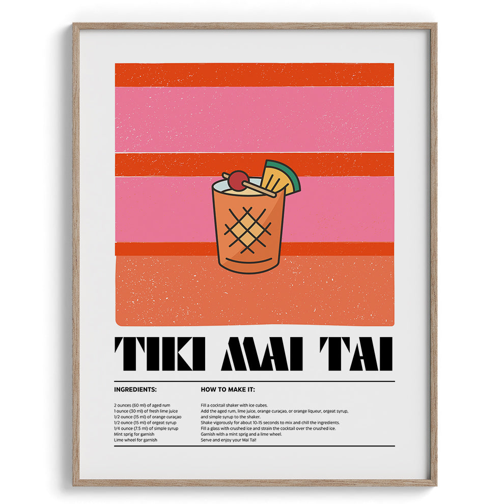Mai Tai Island Mix Wall Painting For Cafe