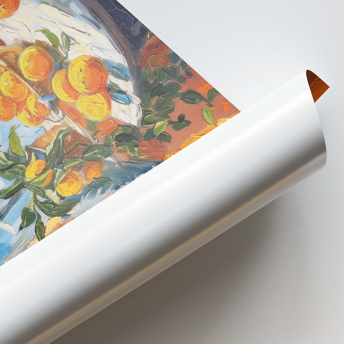 Mediterranean Window Citrus Table Modern Wall Art