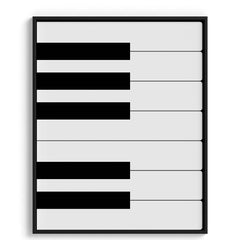 Minimal Black & White Piano Keys