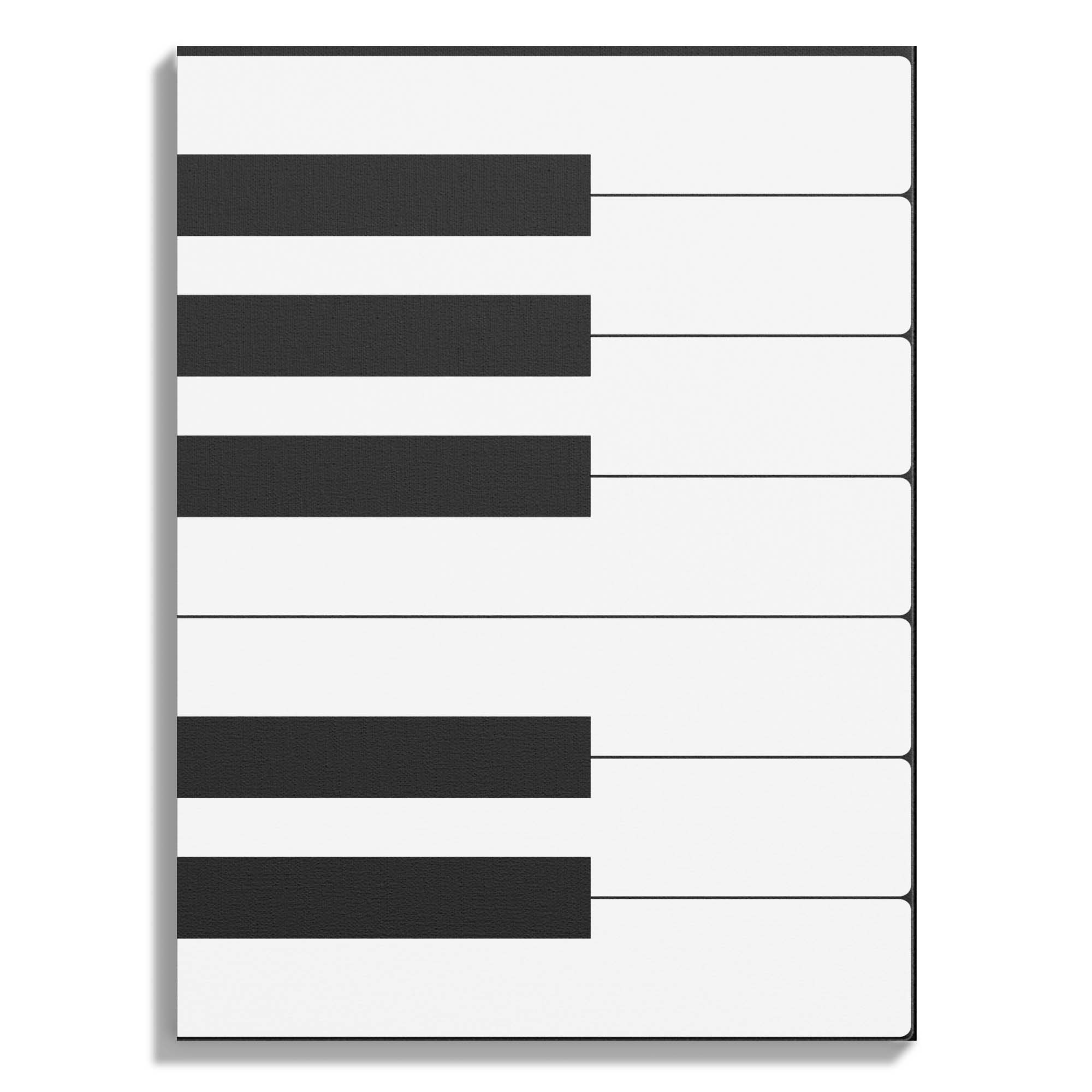 Minimal Black & White Piano Keys