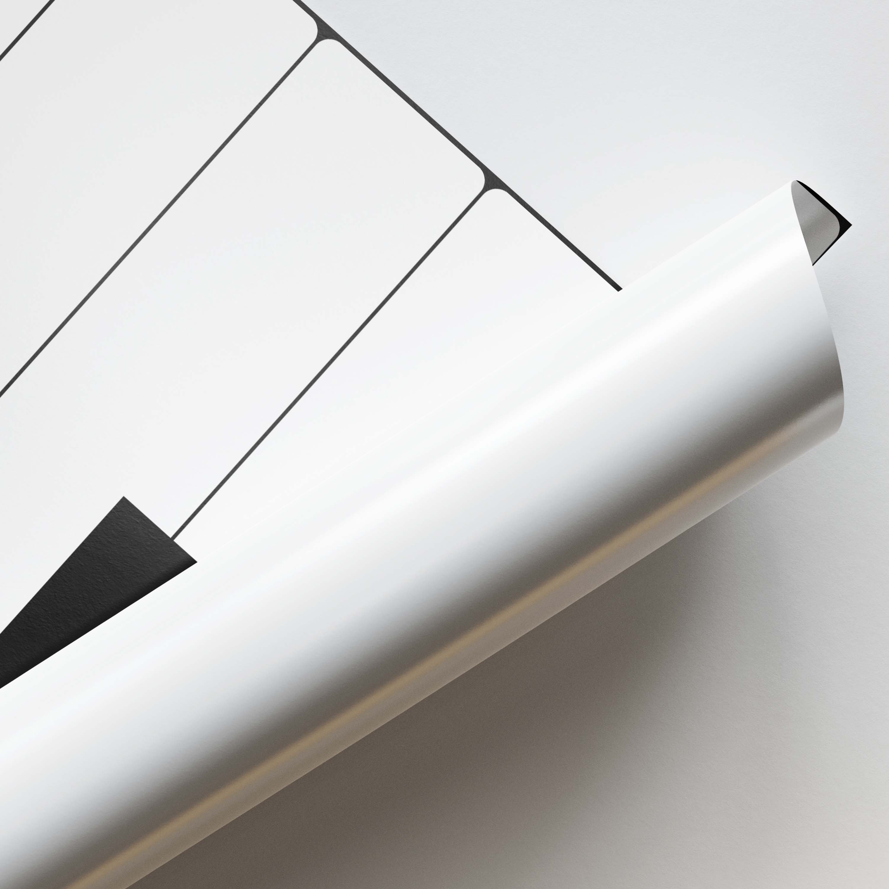 Minimal Black & White Piano Keys