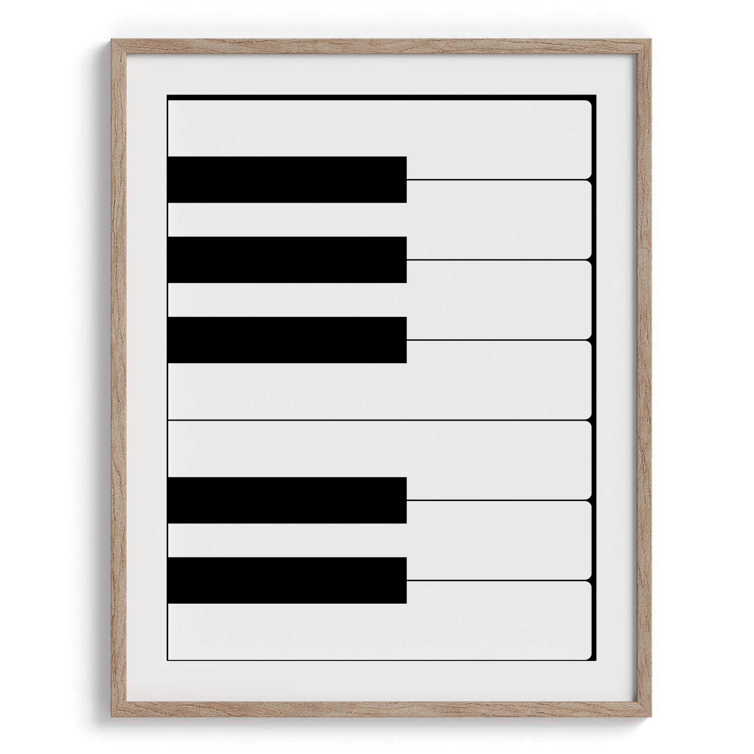 Minimal Black & White Piano Keys