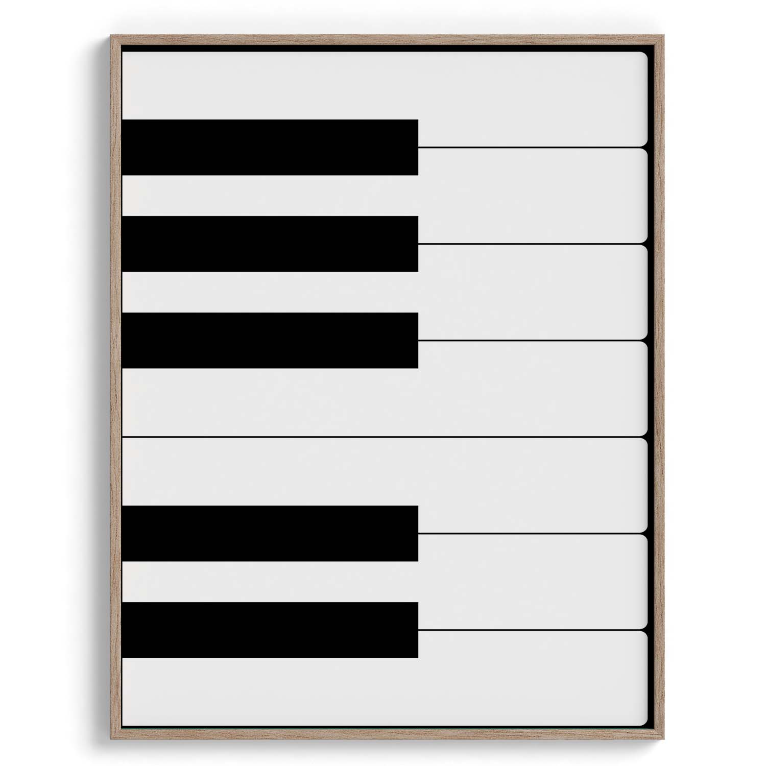 Minimal Black & White Piano Keys