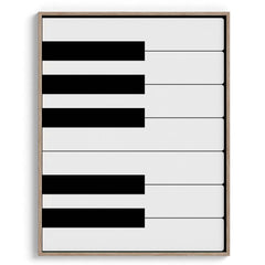 Minimal Black & White Piano Keys