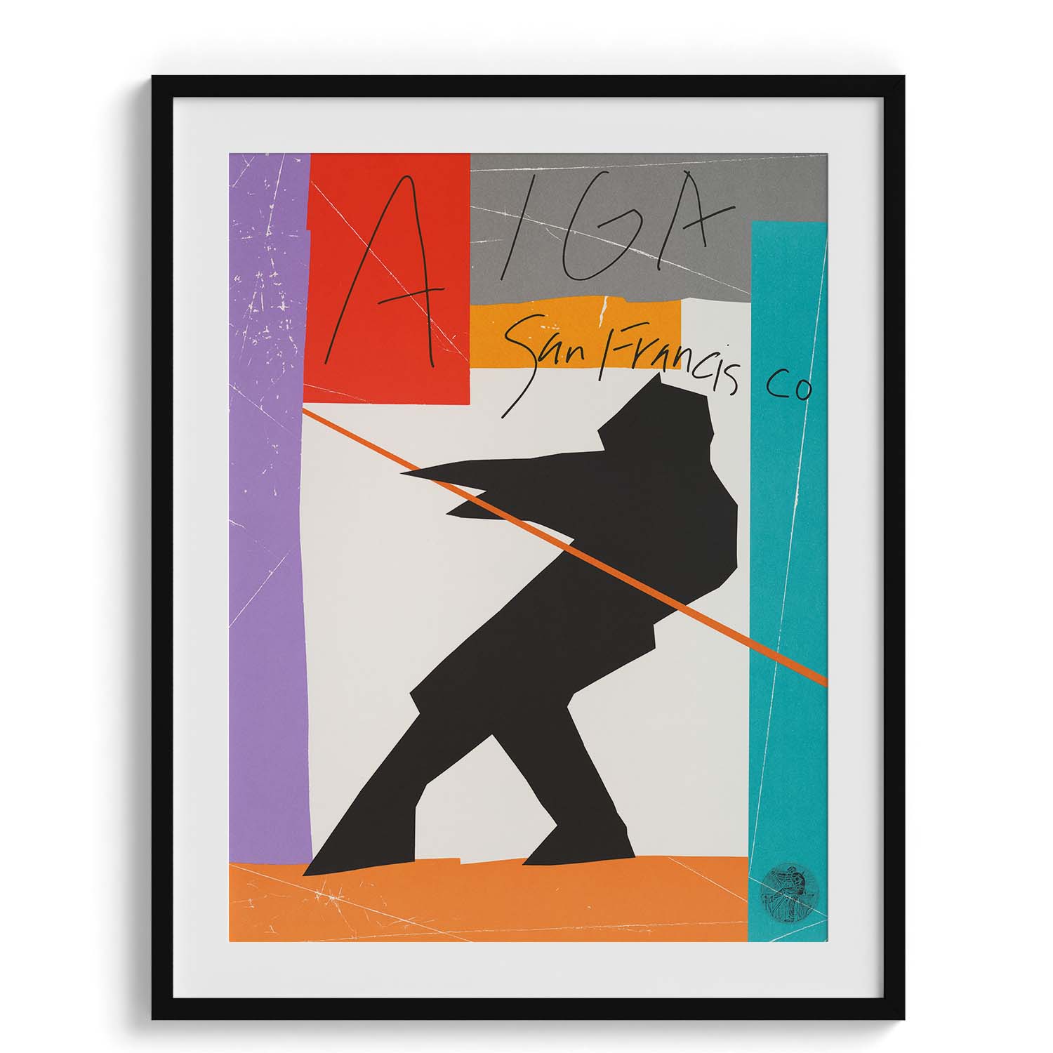 Modern Abstract AIGA Silhouette Poster