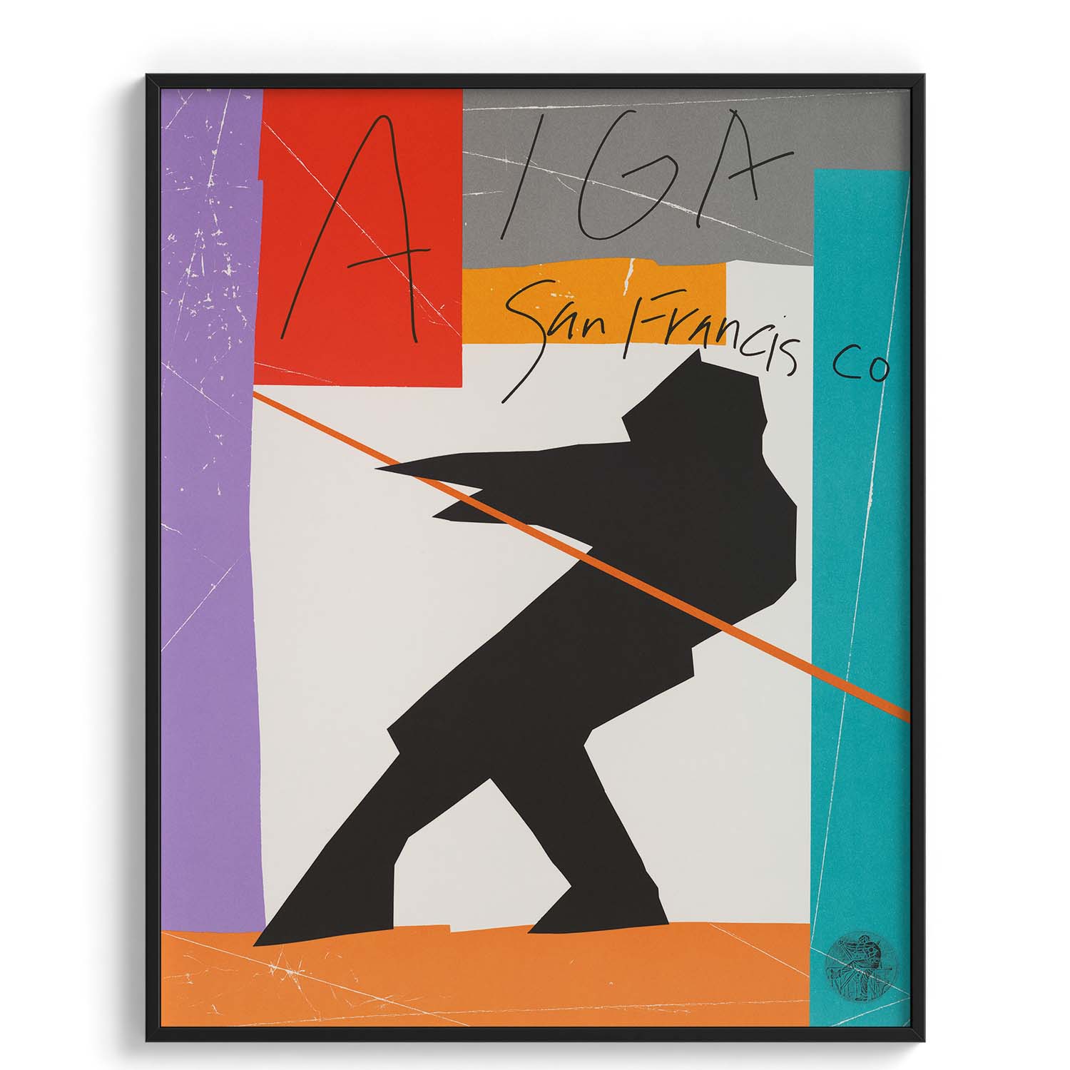 Modern Abstract AIGA Silhouette Poster
