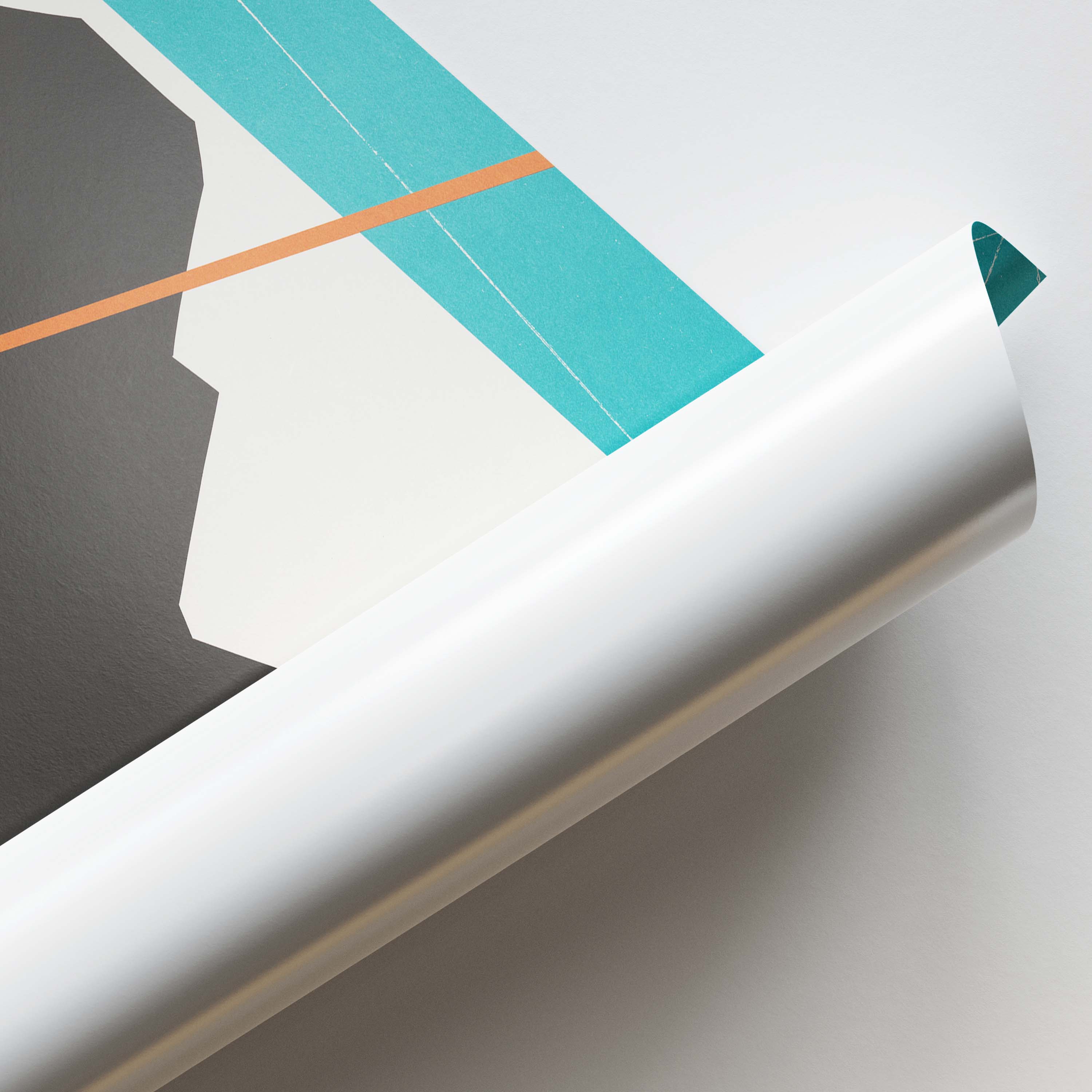 Modern Abstract AIGA Silhouette Poster