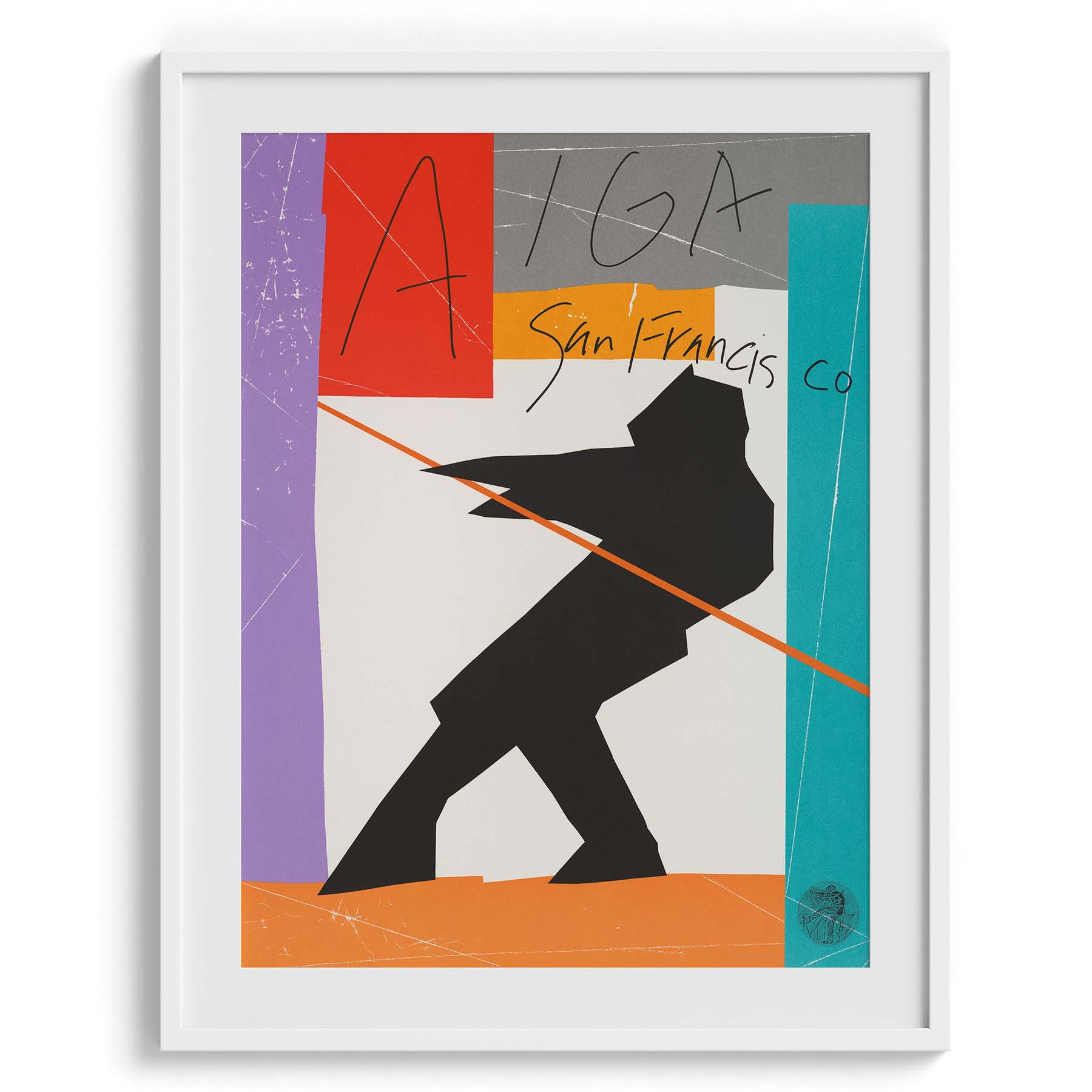 Modern Abstract AIGA Silhouette Poster