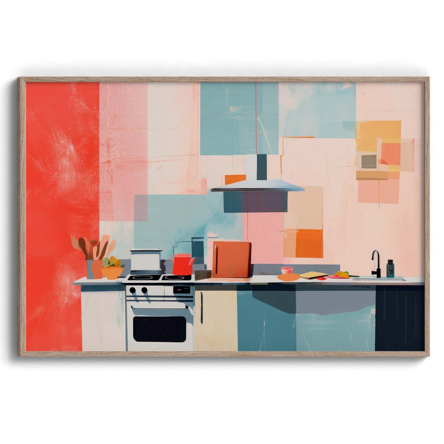 Abstract Kitchen Prints Modern Abstract Kitchen Canvas Wall Art | Buy Custom Art Frames at The ...