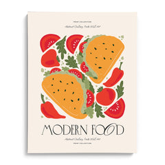Modern Food Fiesta Illustration Wall Art