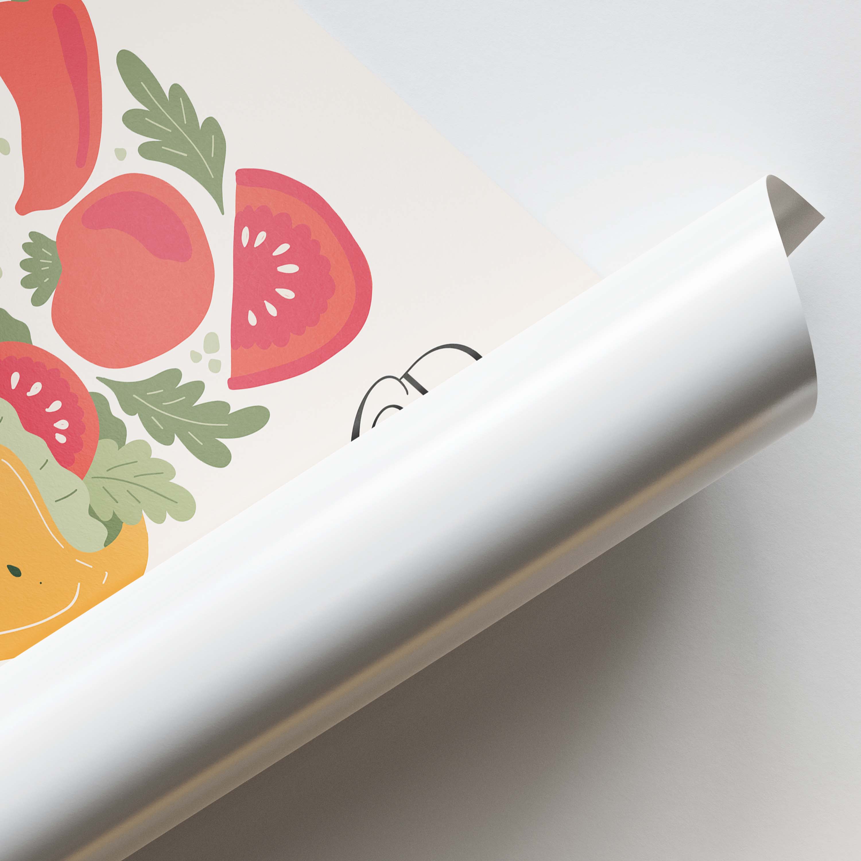 Modern Food Fiesta Illustration Wall Art