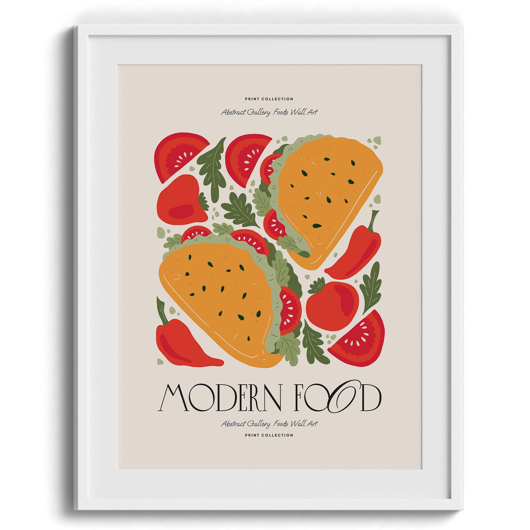 Modern Food Fiesta Illustration Wall Art