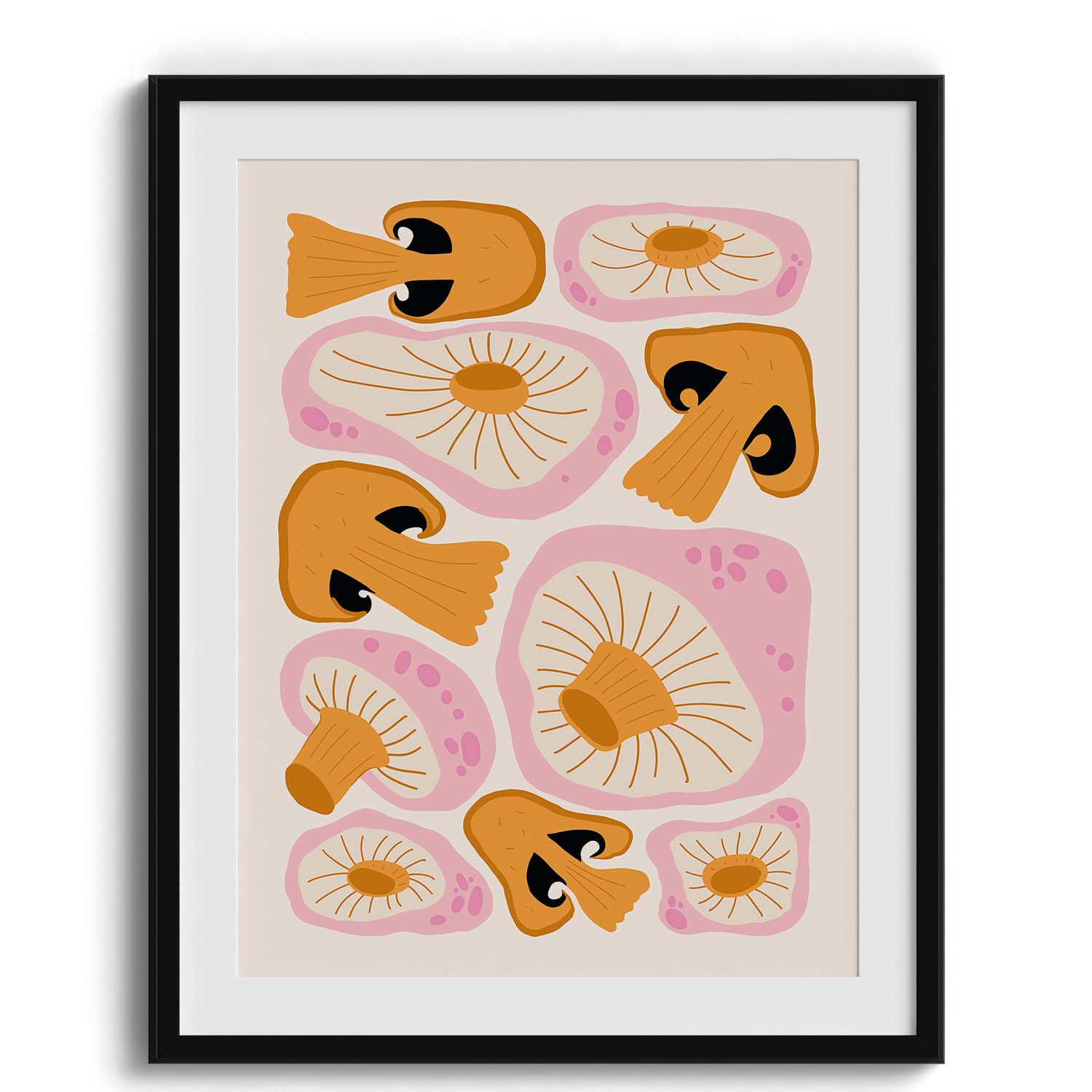 Mushroom Medley Illustration Wall Art