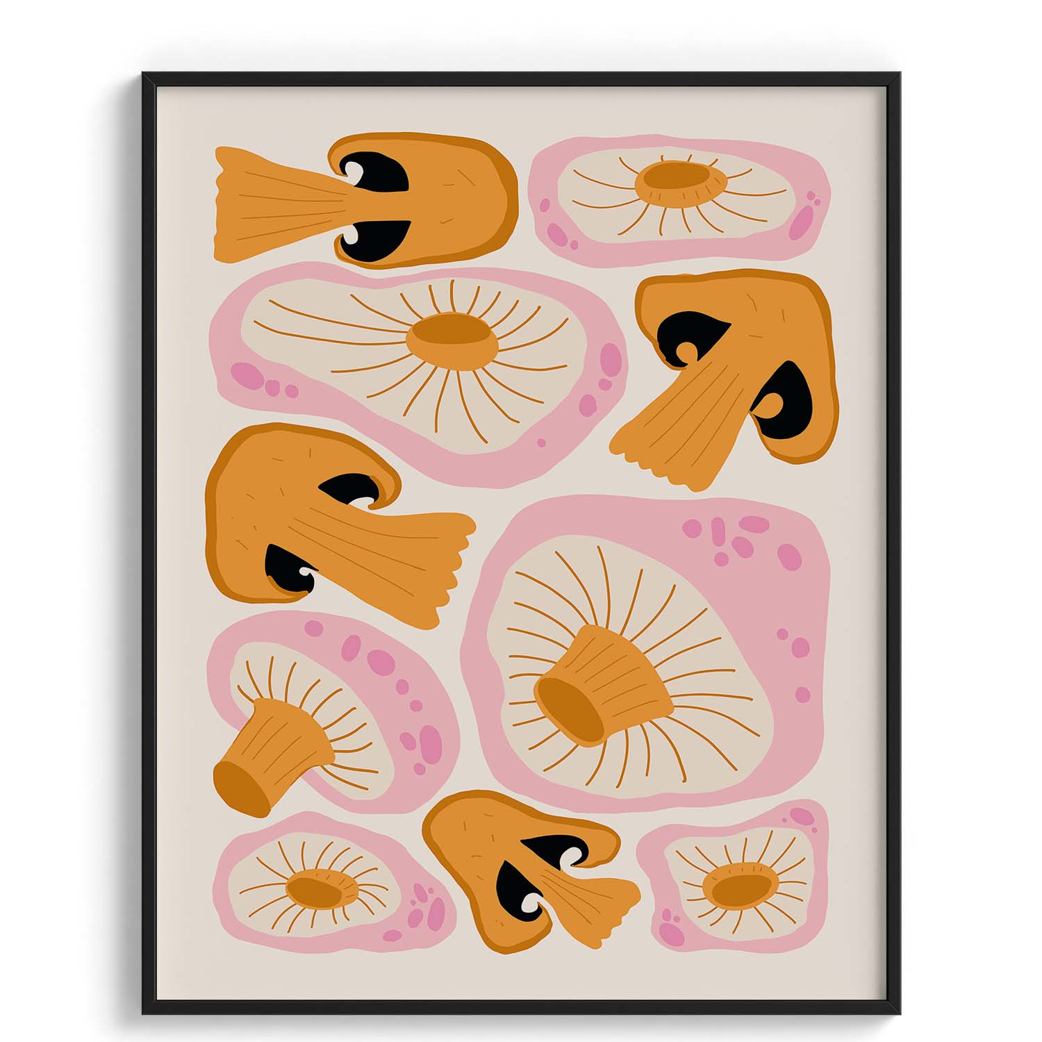 Mushroom Medley Illustration Wall Art