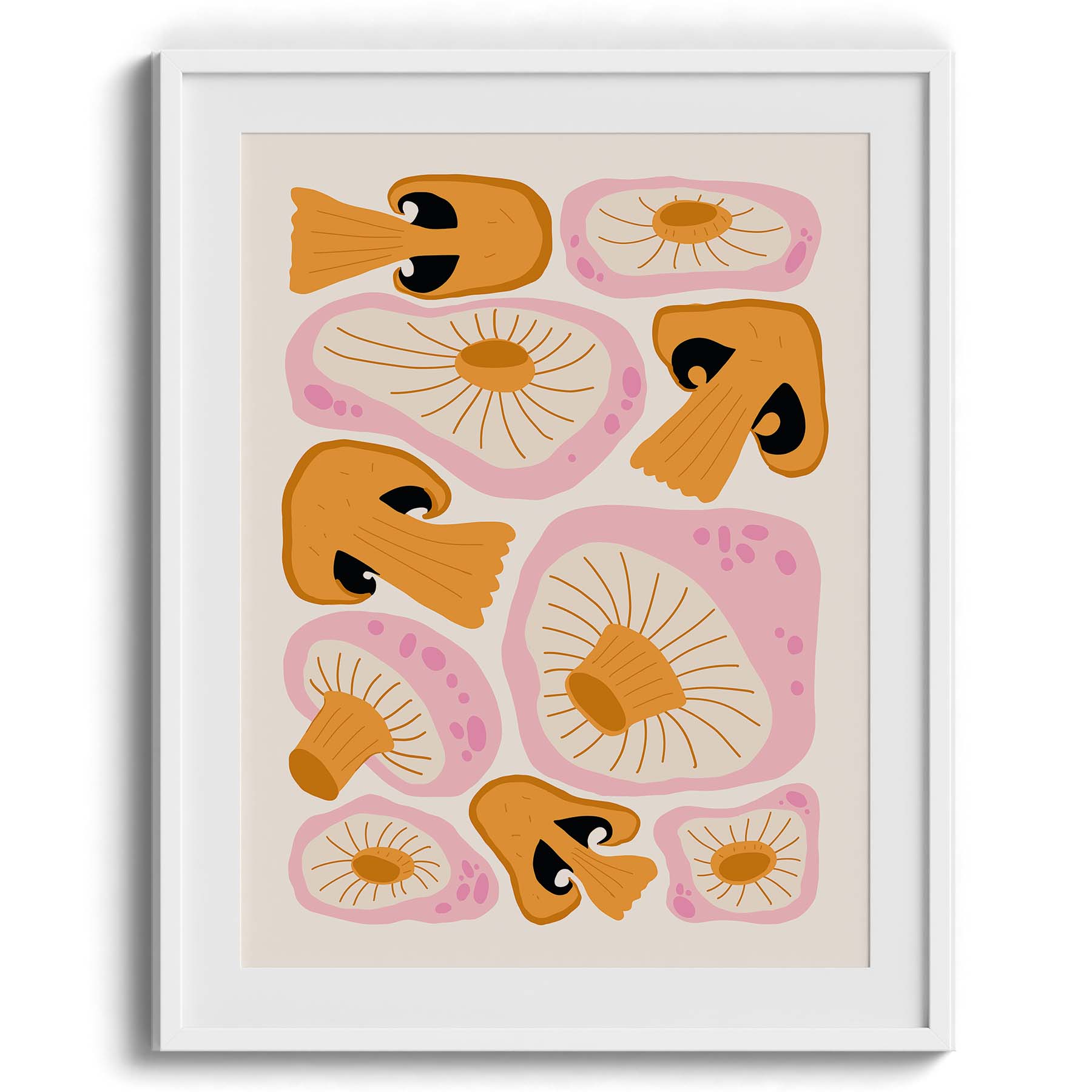 Mushroom Medley Illustration Wall Art