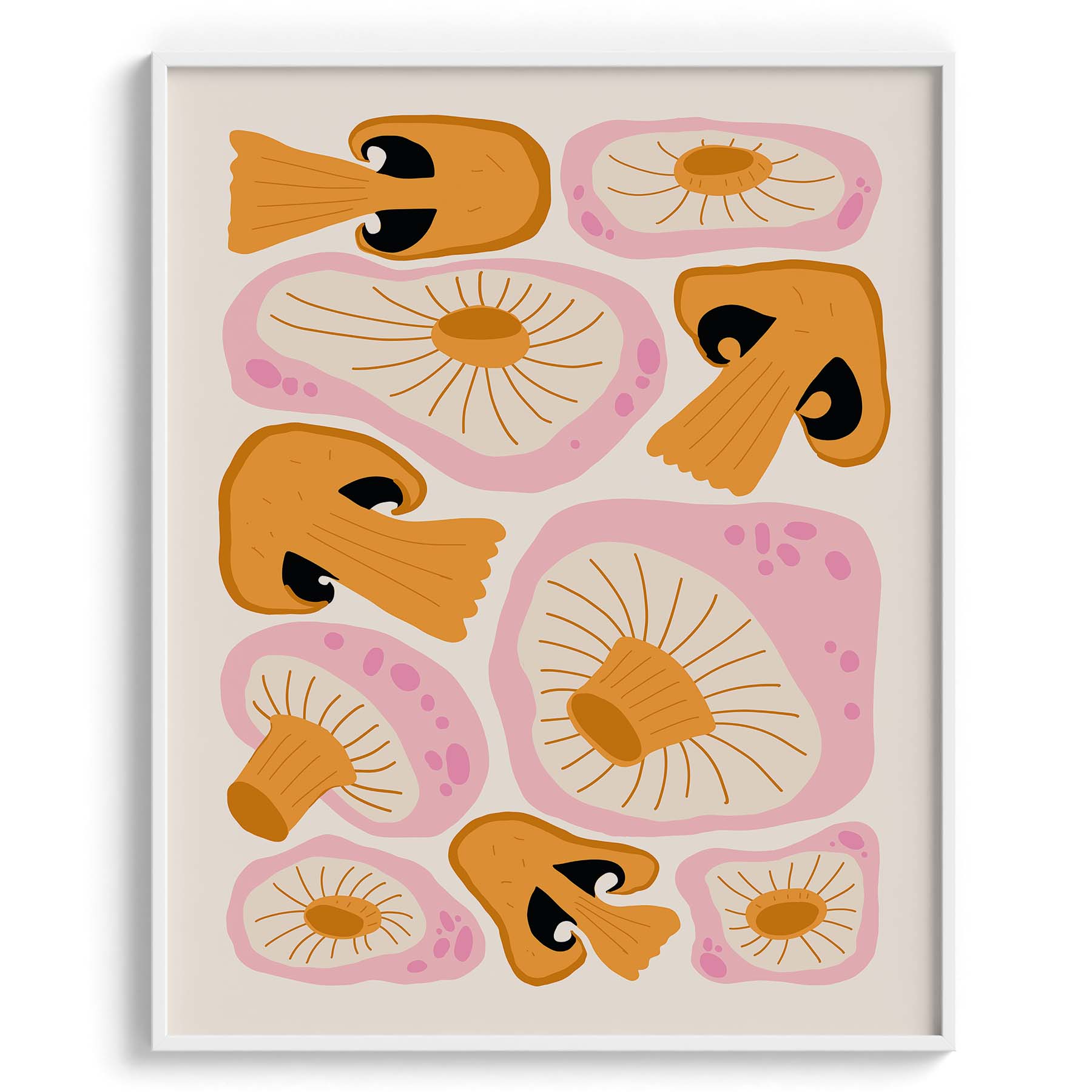 Mushroom Medley Illustration Wall Art
