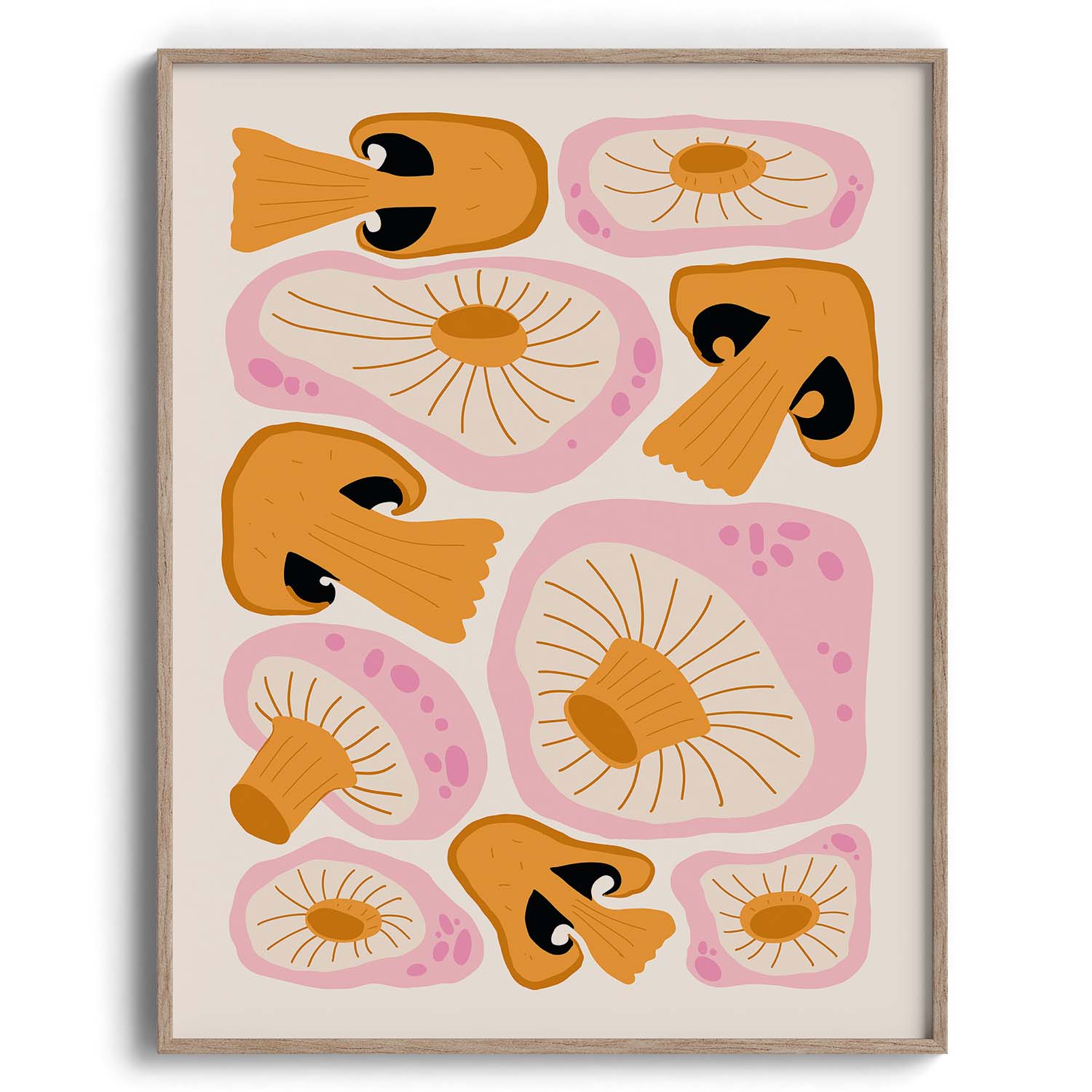 Mushroom Medley Illustration Wall Art