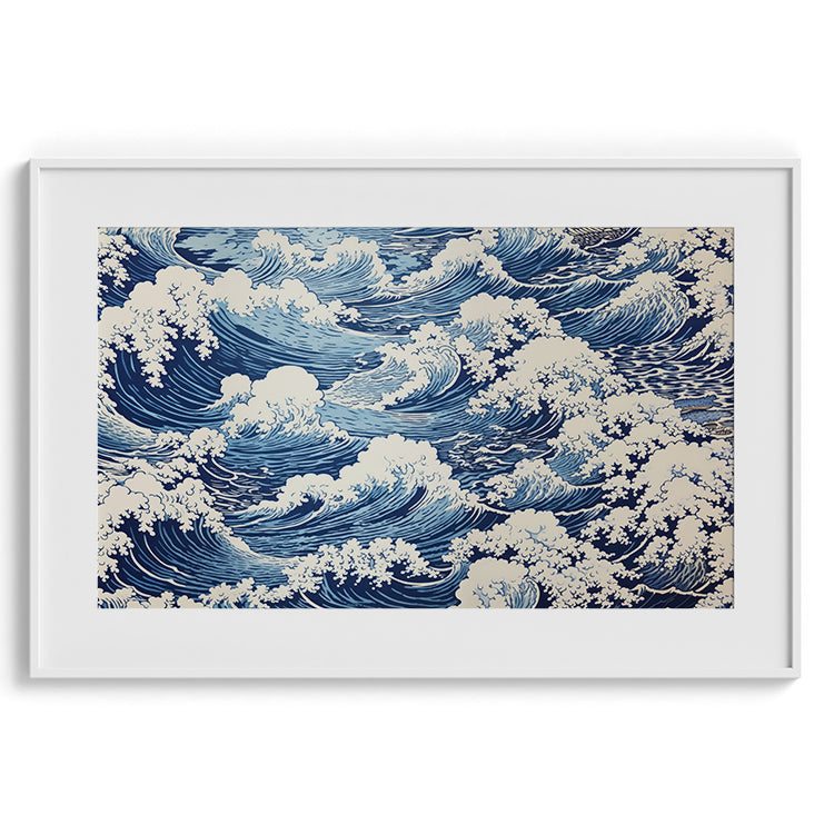 Ocean Waves Japanese Inspired Print
