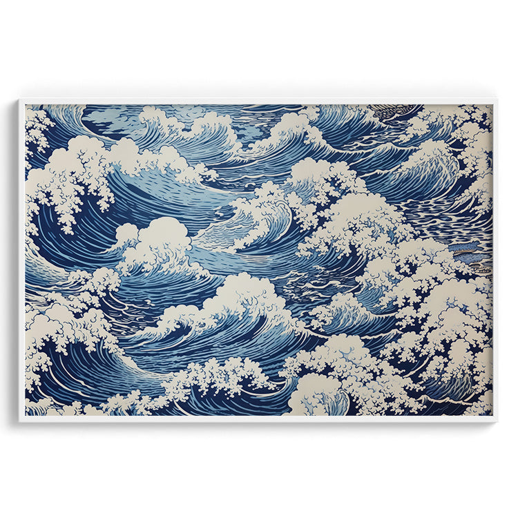 Ocean Waves Japanese Inspired Print