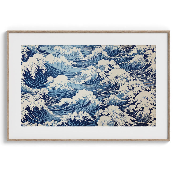 Ocean Waves Japanese Inspired Print