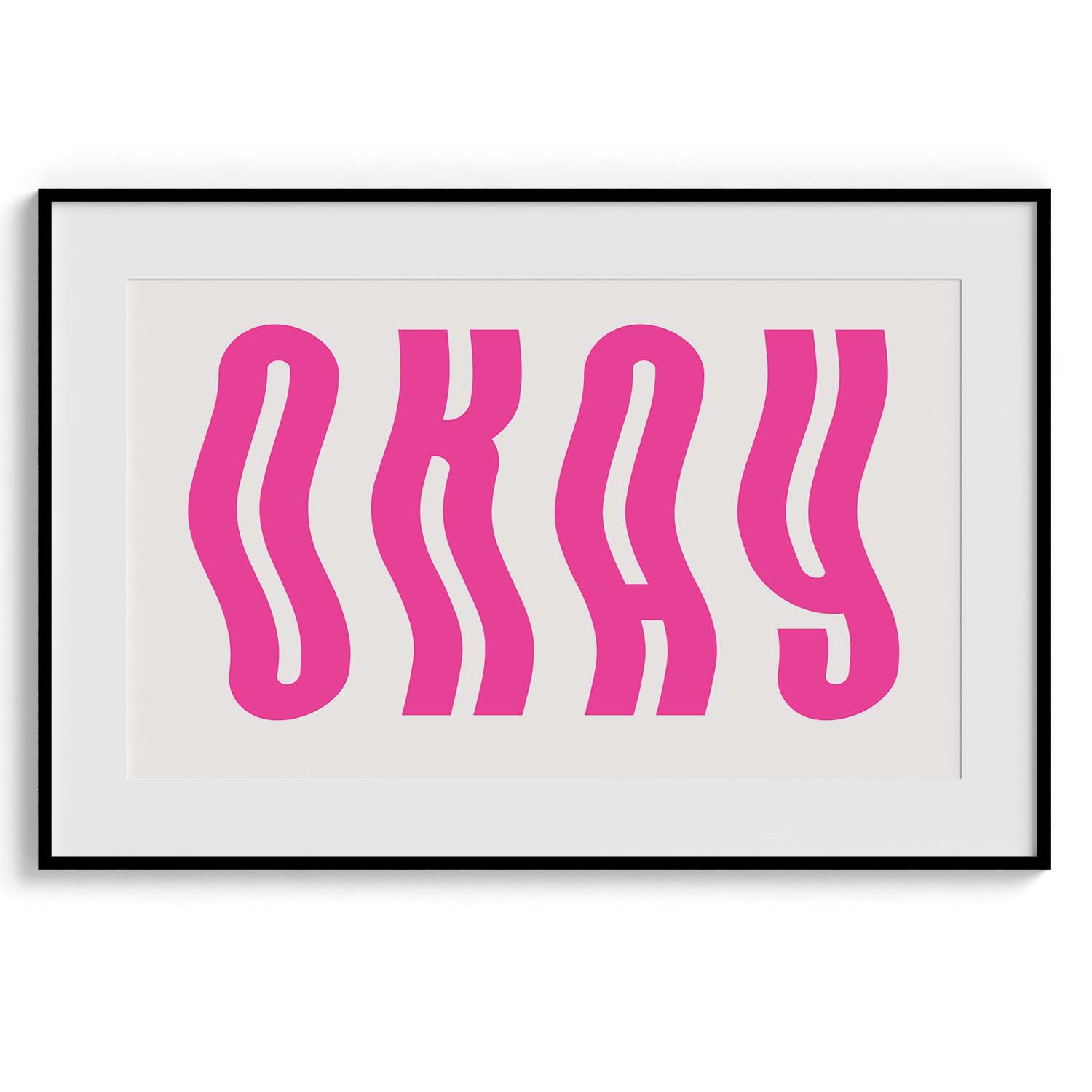 Okay Wavy Typography Poster