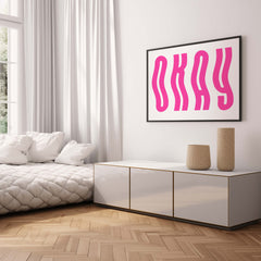 Okay Wavy Typography Poster