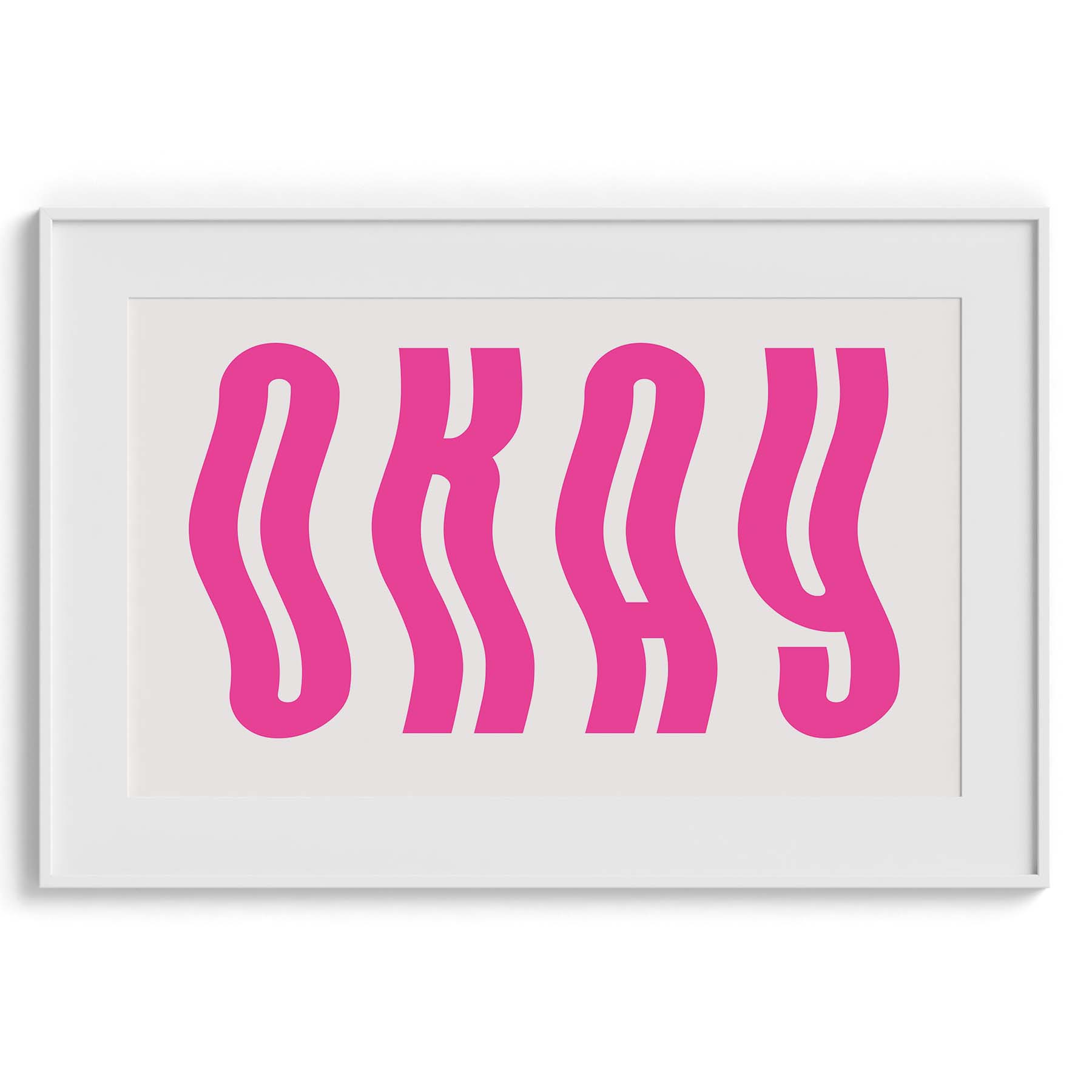Okay Wavy Typography Poster