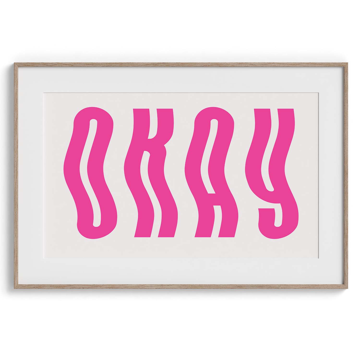 Okay Wavy Typography Poster