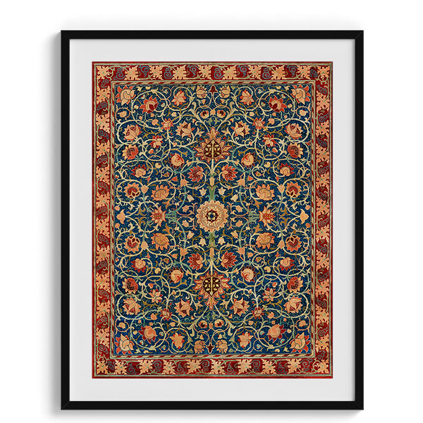 Ornamental Persian Floral Carpet Design