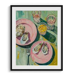 Oyster Duo Still Life Wall Art Painting