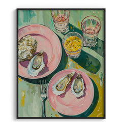Oyster Duo Still Life Wall Art Painting